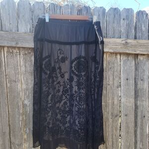 Vintage Coldwater Creek   Y2k Velvet Boho Skirt